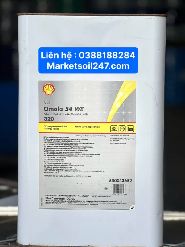 Dầu Bánh Răng Shell Omala S4 WE 320 11 Dầu Bánh Răng Shell Omala S4 WE 320 (Tivela S 320)