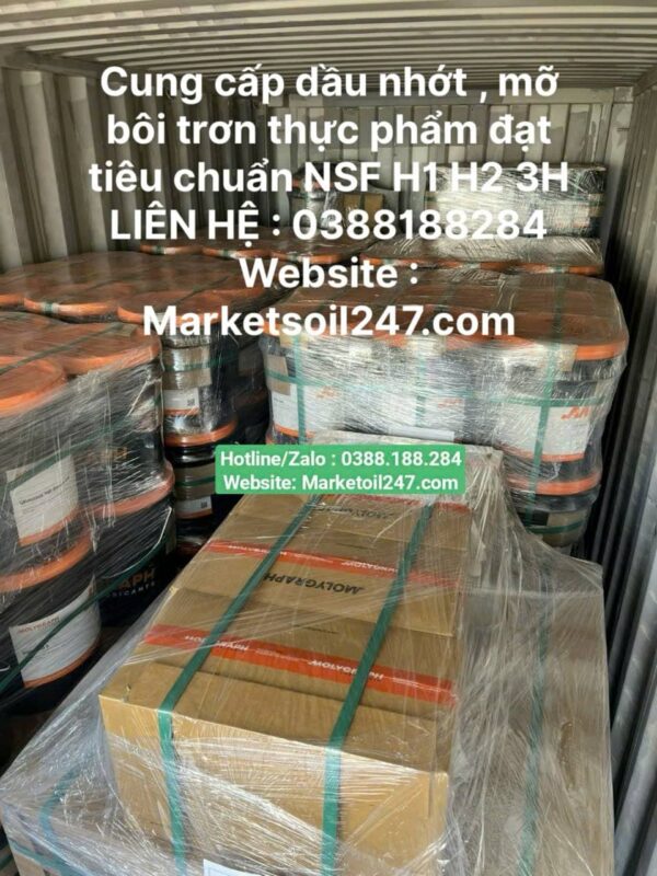 Mỡ đạt chuẩn NSF - Cung cấp dầu nhớt thực phẩm , mỡ bôi trơn thực phẩm đạt tiêu chuẩn NSF H1 H2 3H