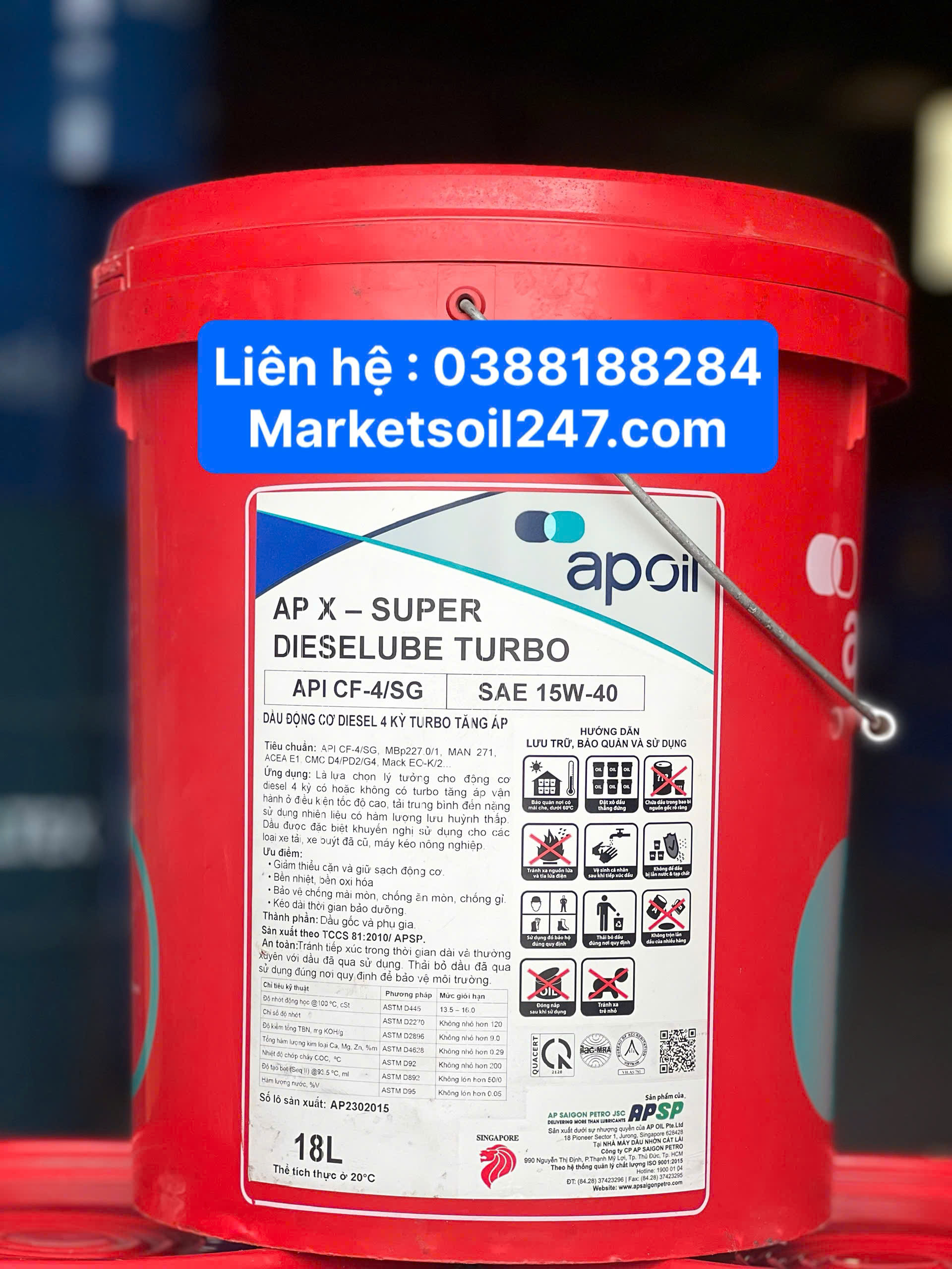 Dầu Động Cơ AP X-Super Dieselube Turbo CF-4SG 15W-40 Dầu Động Cơ AP X-Super Dieselube Turbo CF-4SG 15W-40