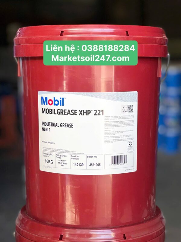 Mobilgrease XHP 221 là mỡ bôi trơn lithium complex chịu nhiệt, chịu tải cao cho ổ bi, bạc đạn, vòng bi, động cơ điện và thiết bị công nghiệp. Mobil, Lithium Complex Grease, 锂复合润滑脂.